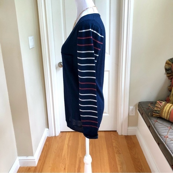 Wrap London Sweater Merino Wool Navy Blue (6) - Picture 3 of 9